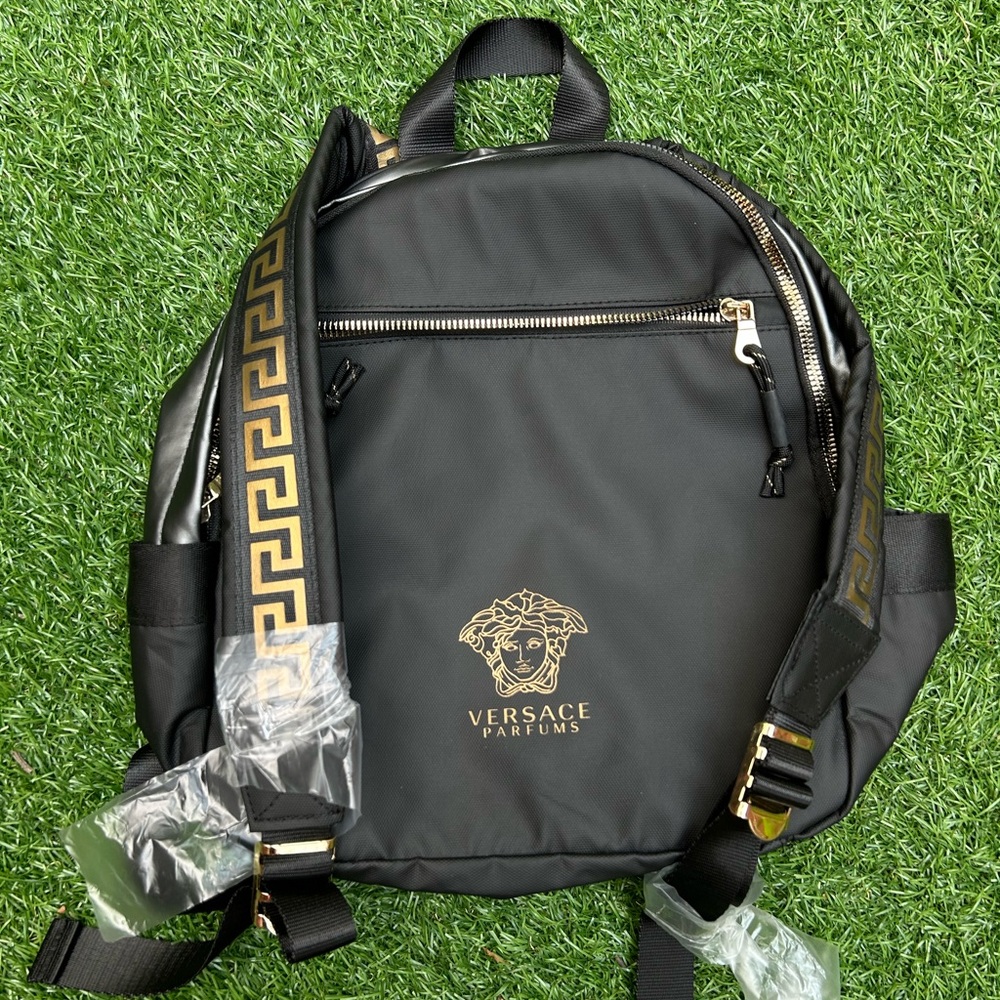 Versace Black and Gold Mini Backpack
